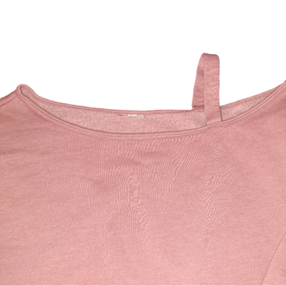 Womens one side off shoulder short sweat shirt fits like a sz L